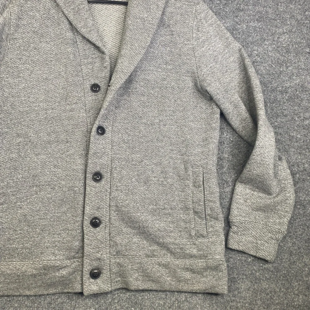 Faherty Brand Mens Shawl Collar Cardigan Sweater Grey Heather L MKS2301-MGM